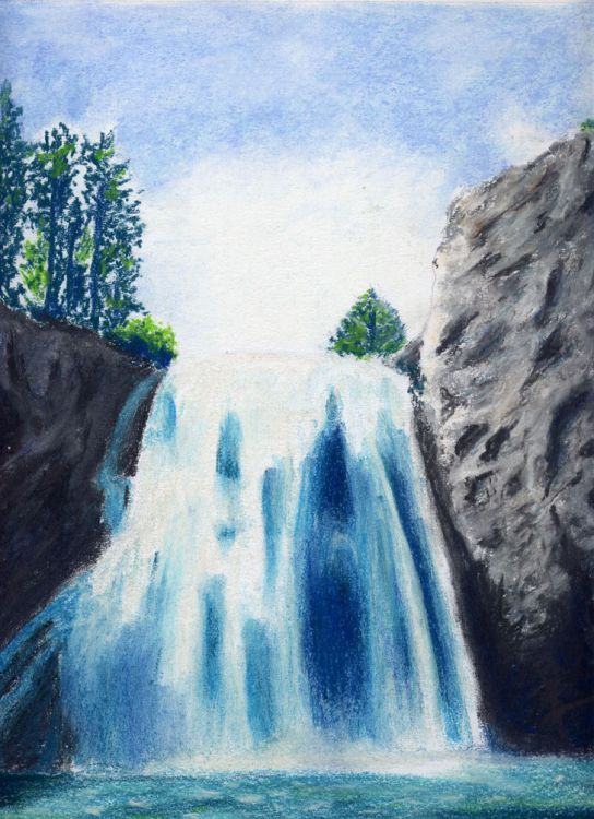 Wallpapers Art - Painting Landscapes - Misc Cascade