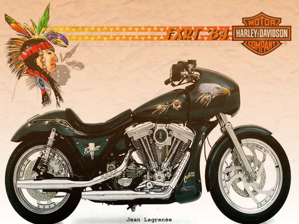 Wallpapers Motorbikes Harley Davidson FXRT '84