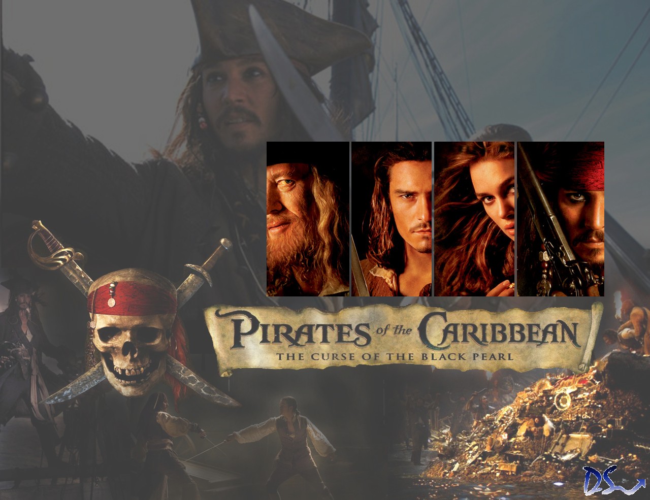 Fonds d'cran Cinma Pirates des Carabes, la Maldiction du Black Pearl Pirate