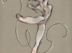 Fonds d'cran Art - Crayon danseuse toile