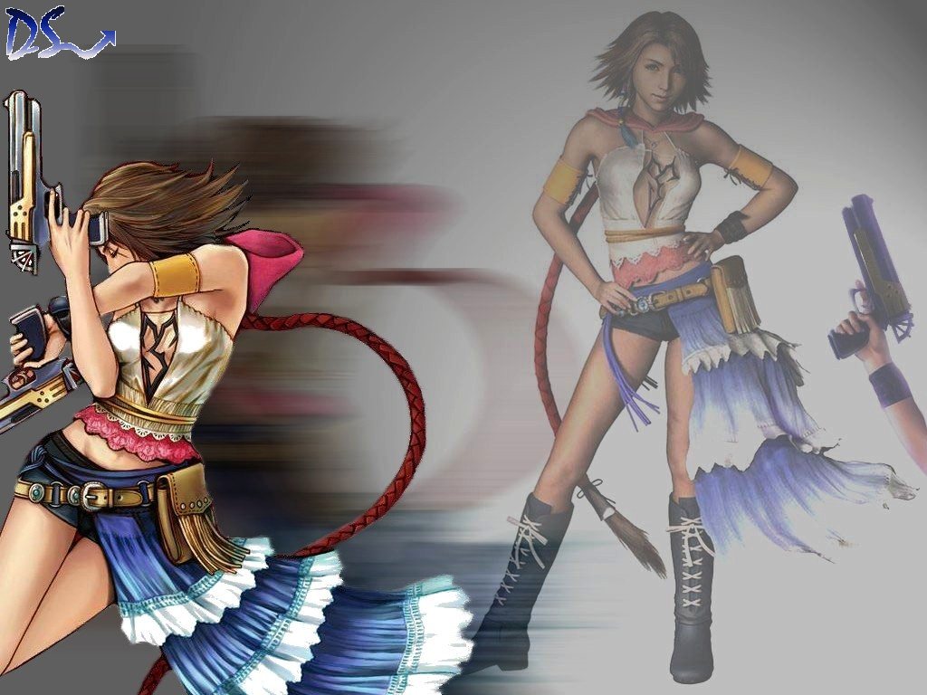 Wallpapers Video Games Final Fantasy X-2 Yuna Guns