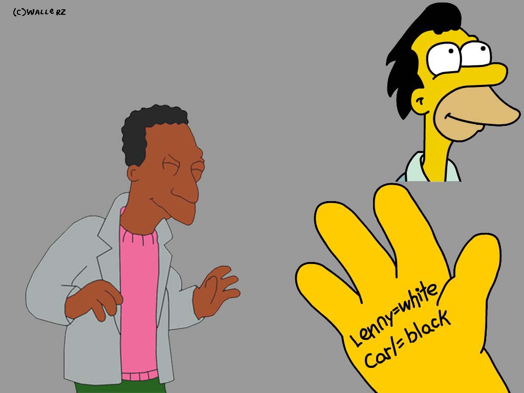 Wallpapers Cartoons The Simpsons Lenny & Carl