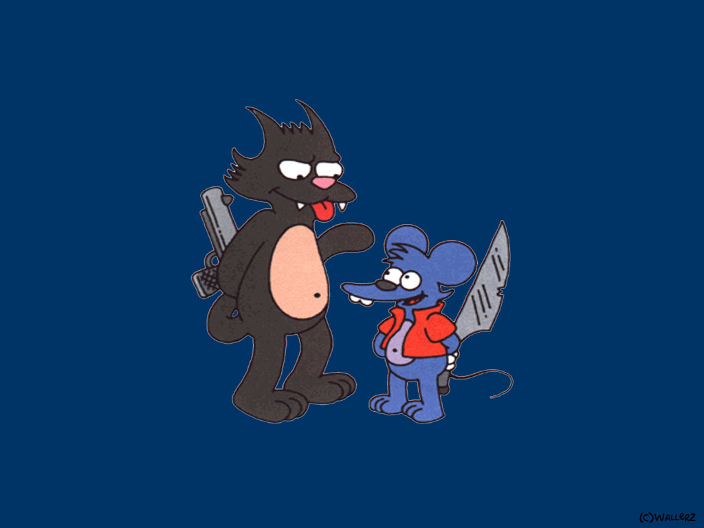 Wallpapers Cartoons The Simpsons Itchy & Scratchy