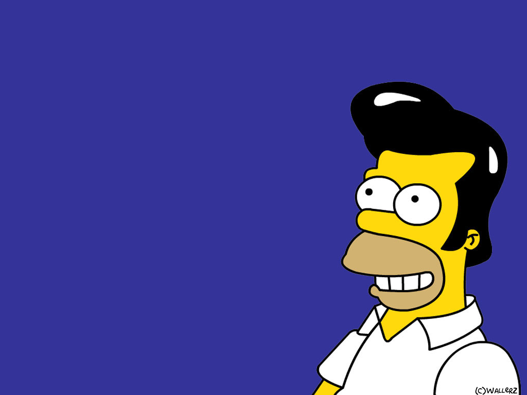 Wallpapers Cartoons The Simpsons Homer elvis !