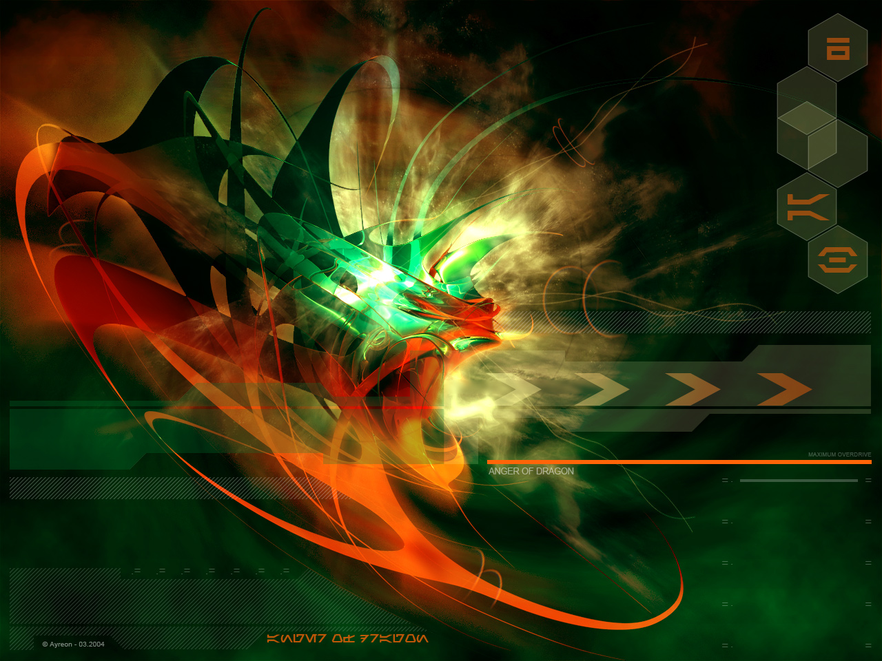 Fonds d'cran Art - Numrique 3D - Cinema 4D Anger of Dragon