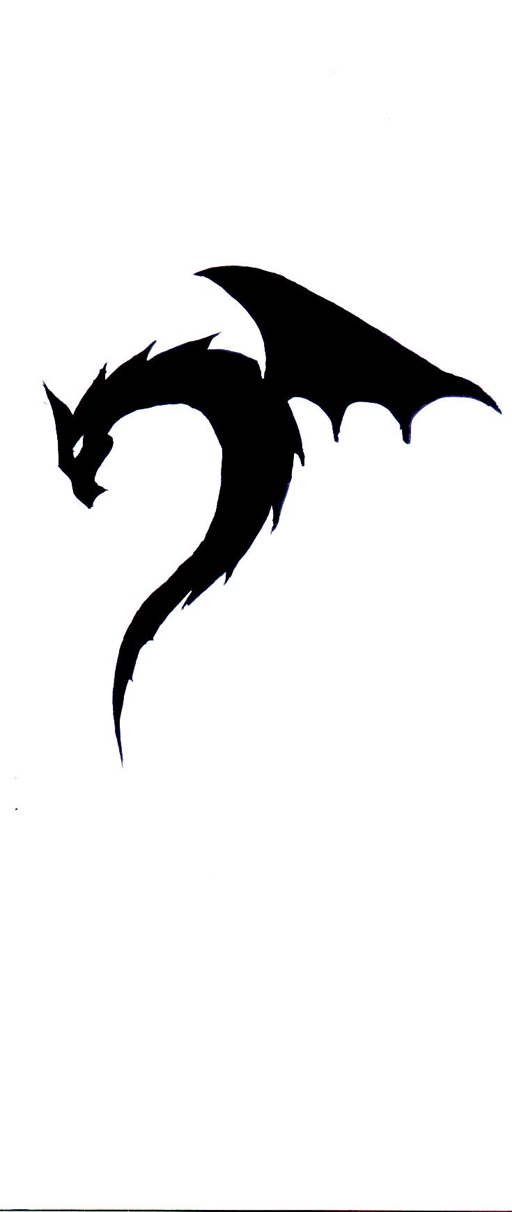 Wallpapers Art - Pencil Fantasy - Dragons le dragon noir !!