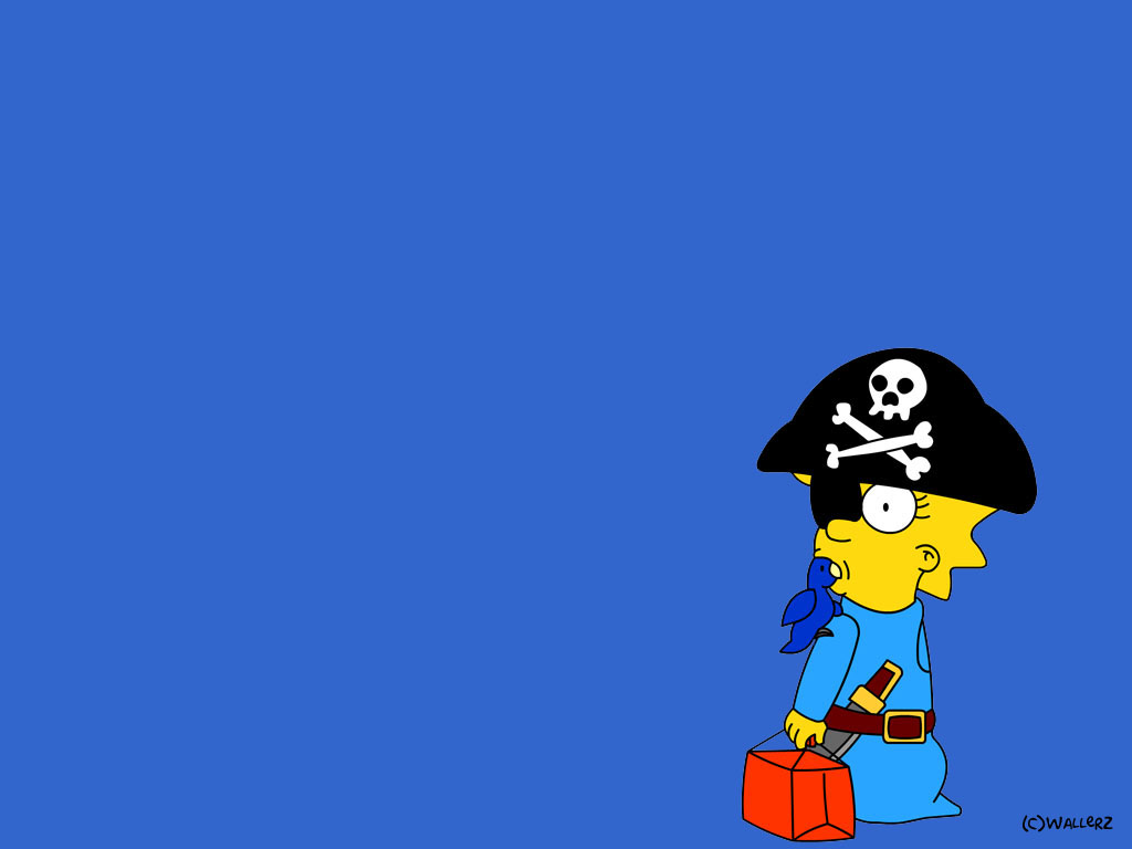 Wallpapers Cartoons The Simpsons Maggie Pirate