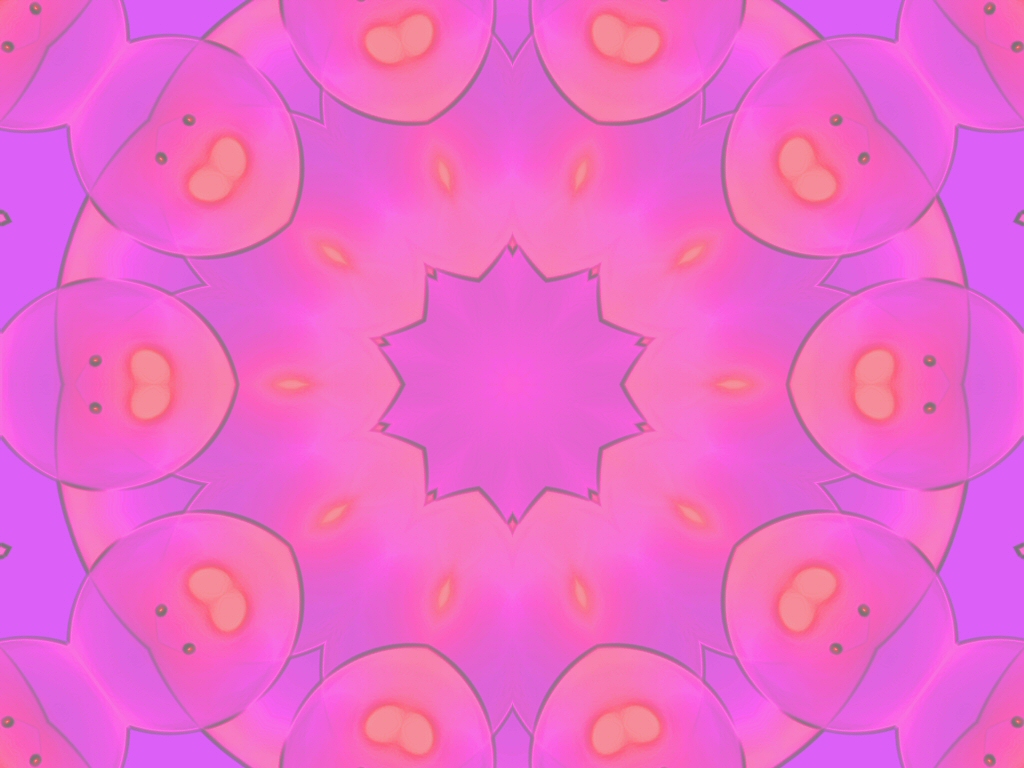 Wallpapers Digital Art Fractals, Kaleidoscope pink fish