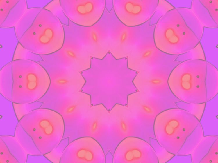 Wallpapers Digital Art Fractals, Kaleidoscope pink fish