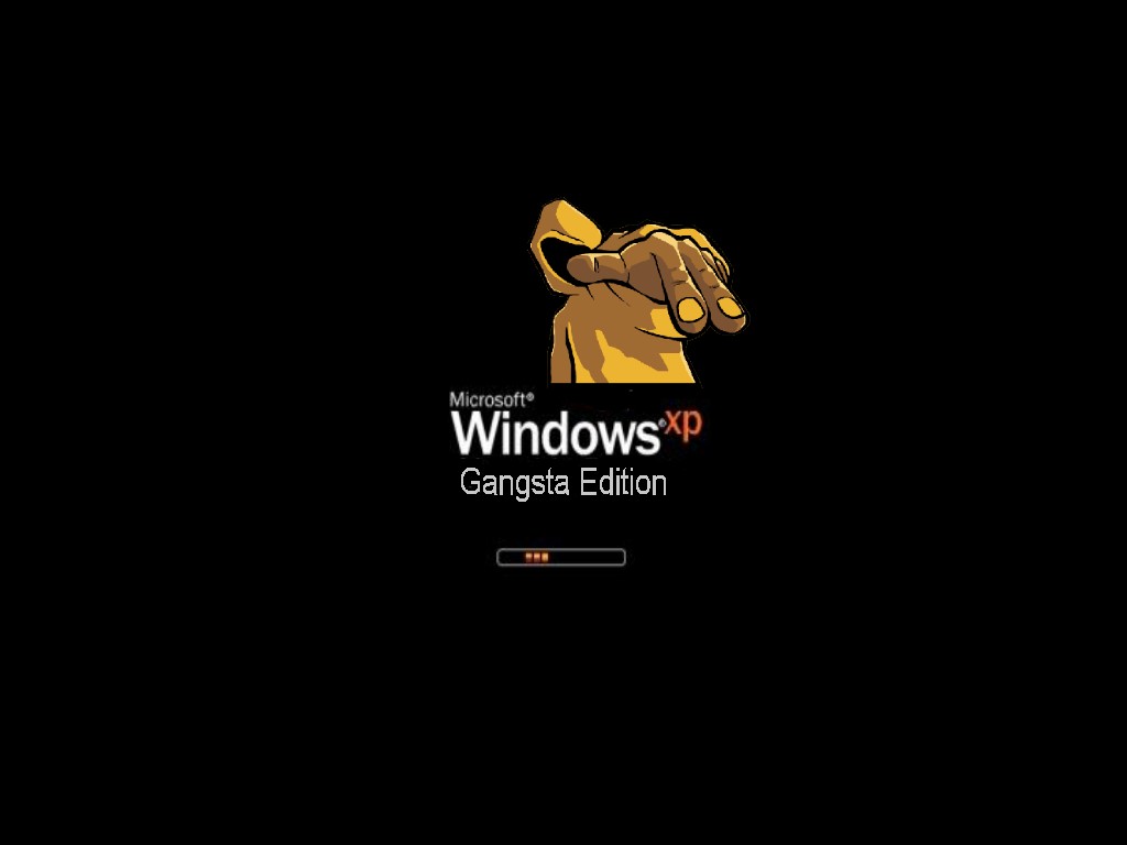 Fonds d'cran Informatique Windows XP Gangsta Edition 