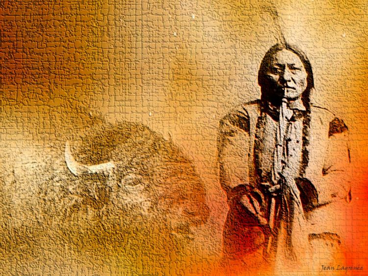 Fonds d'cran Art - Numrique Les Peuples Premiers Sitting Bull