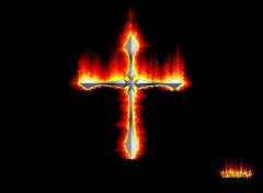 Fonds d'cran Art - Numrique Cross in fire