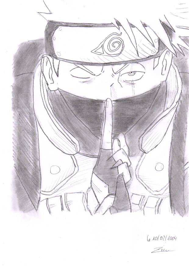 Wallpapers Art - Pencil Manga - Naruto kakashiiiii