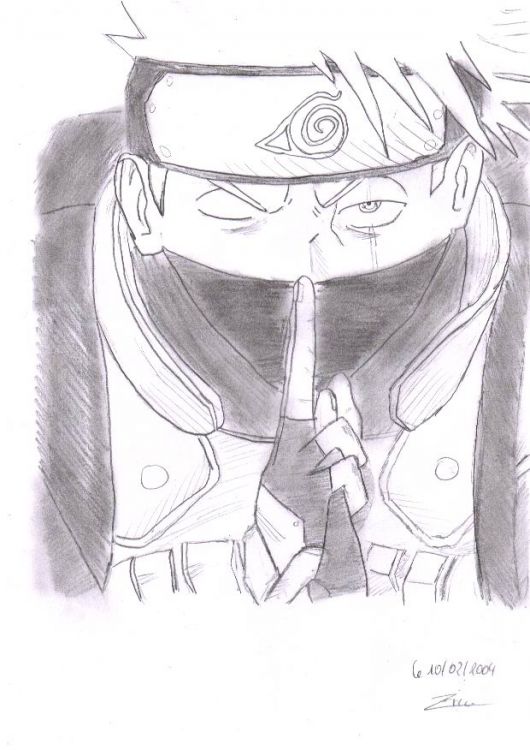 Wallpapers Art - Pencil Manga - Naruto kakashiiiii