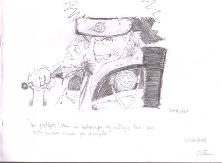 Fonds d'cran Art - Crayon Manga - Naruto naruto 3