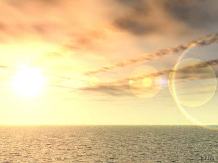 Wallpapers Digital Art 3D - Vue Yellow sky