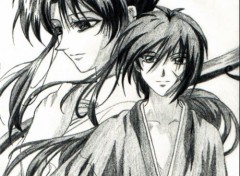 Fonds d'cran Art - Crayon Kenshin & Kaworu