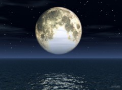 Wallpapers Digital Art La lune sur l'ocan...