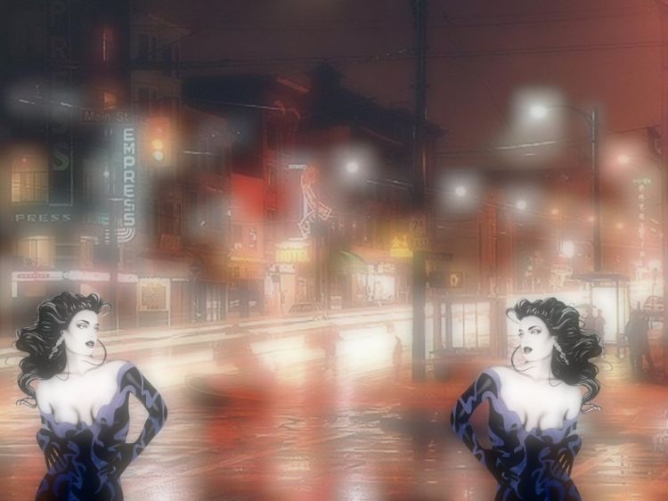 Wallpapers Digital Art Women - Femininity night love two