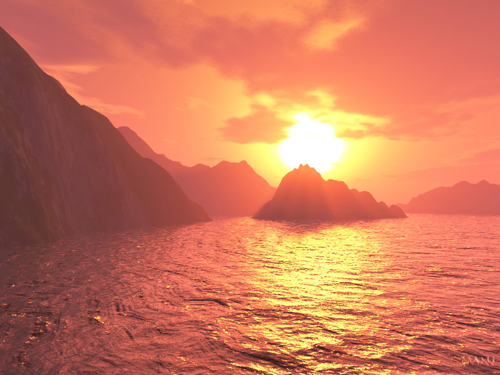 Wallpapers Digital Art 3D - Terragen Red sea