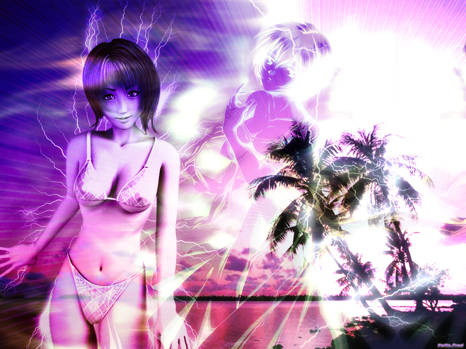 Wallpapers Manga Sexy Electrik Beach