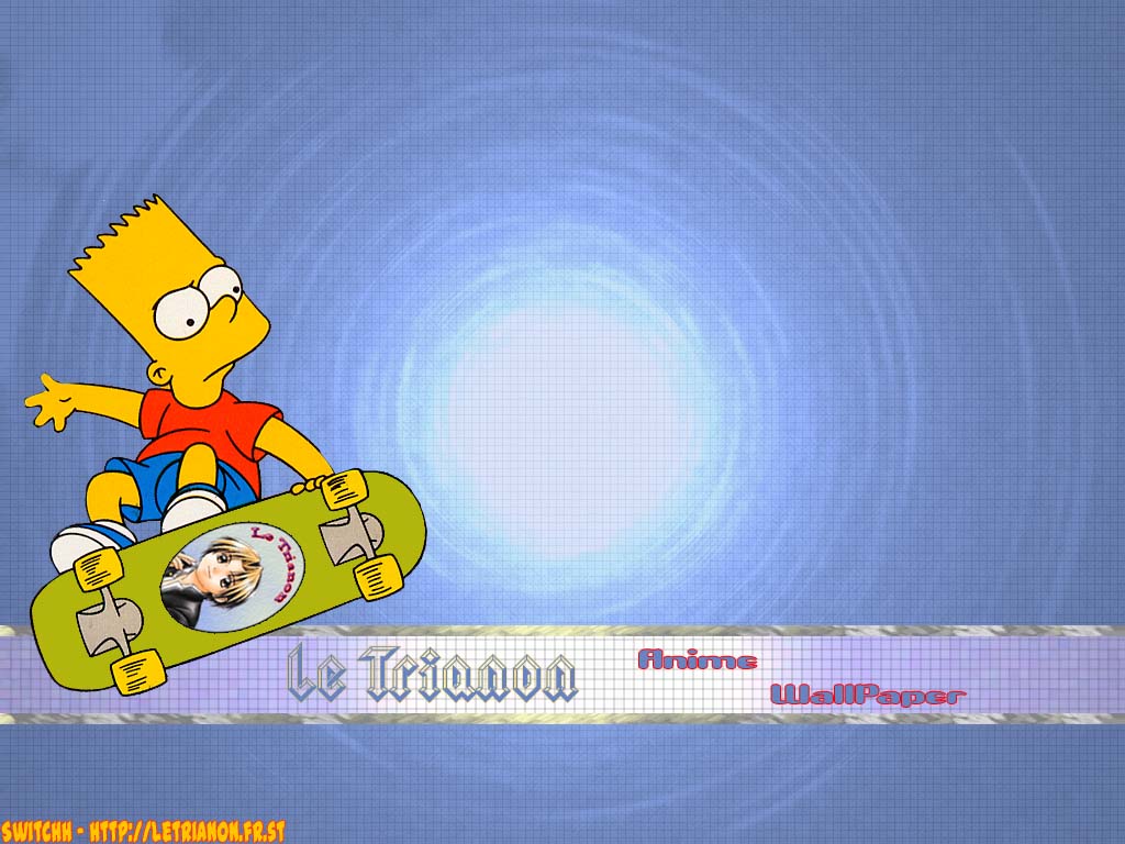 Wallpapers Cartoons The Simpsons Skating Bart