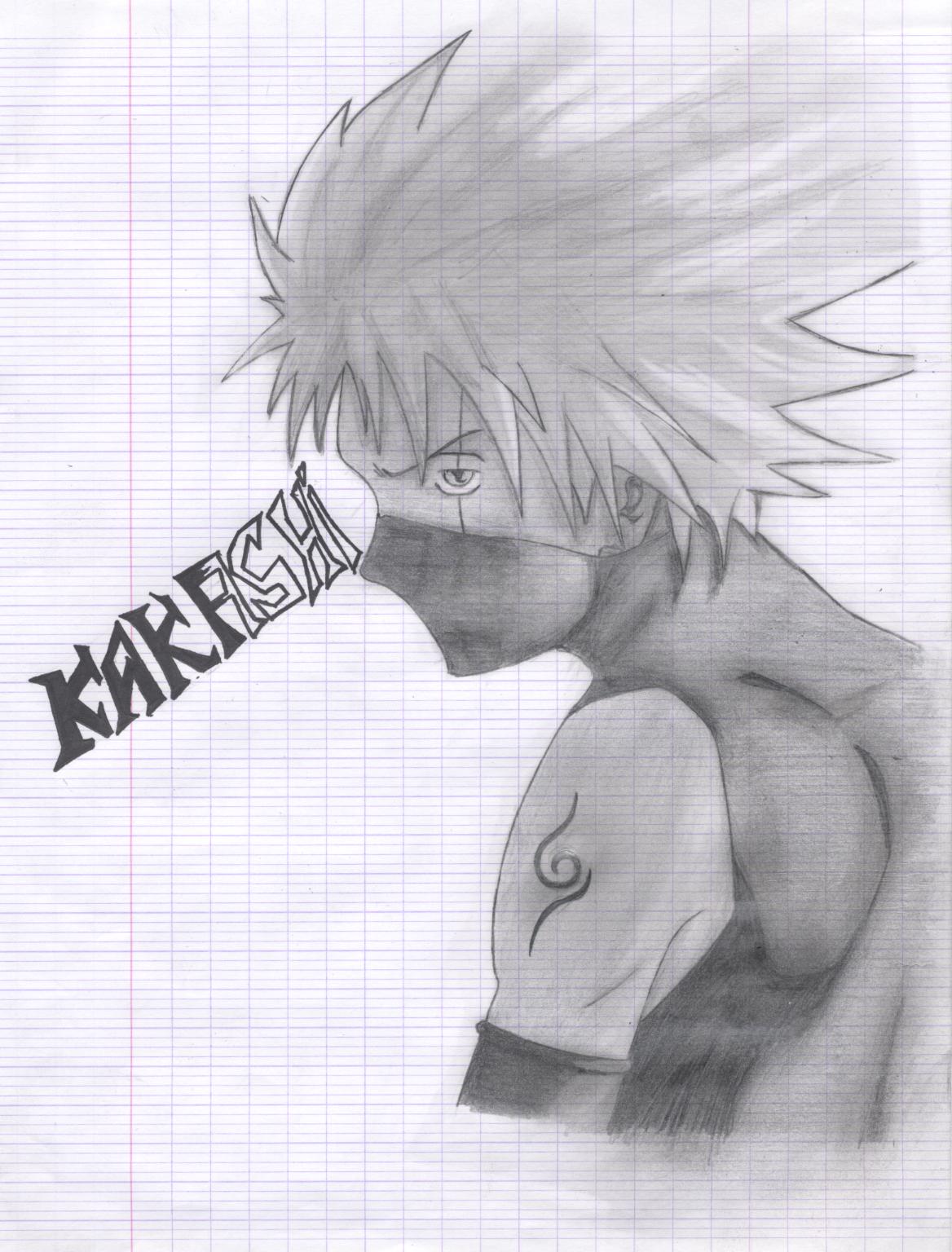 Fonds d'cran Art - Crayon Manga - Naruto Kakashi