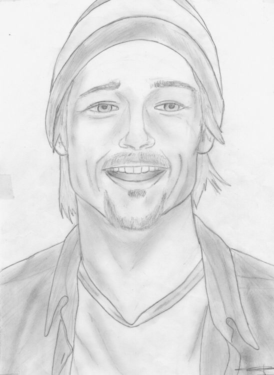 Fonds d'cran Art - Crayon Cinma - Sries TV Brad Pitt