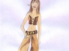 Wallpapers Art - Painting la cow girl...