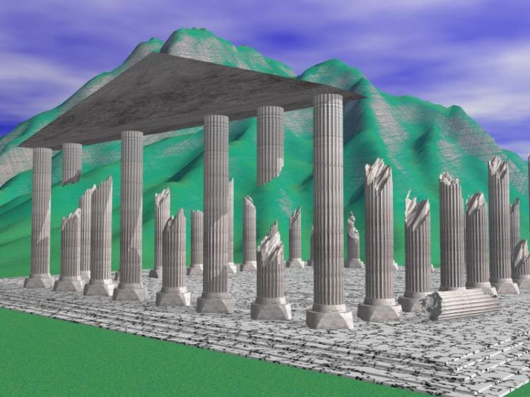 Wallpapers Digital Art 3D - Bryce temple en ruine