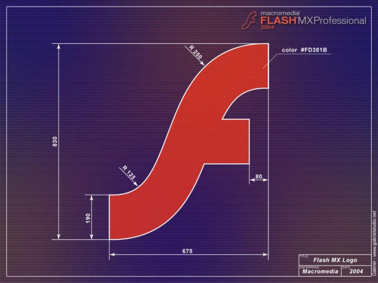 Fonds d'cran Informatique Macromedia Flash MX - 3a bleu