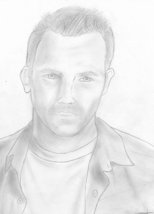 Wallpapers Art - Pencil Movies - TV Soaps Kvin Costner