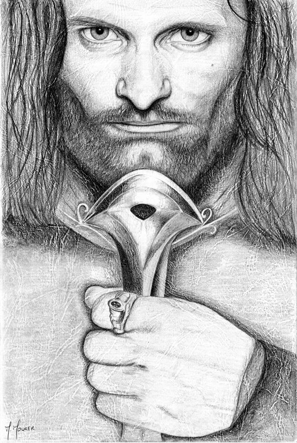 Fonds d'cran Art - Crayon Fantasy - Seigneur des anneaux Aragorn