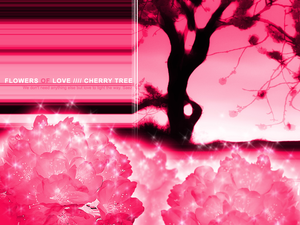 Fonds d'cran Art - Numrique Amour, amiti Flowers Of love //// Cherry Tree