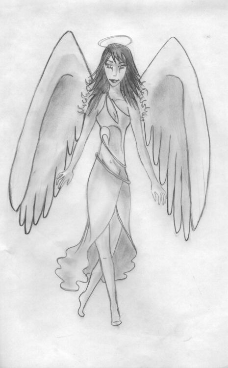 Fonds d'cran Art - Crayon Fantasy - Anges ti ange