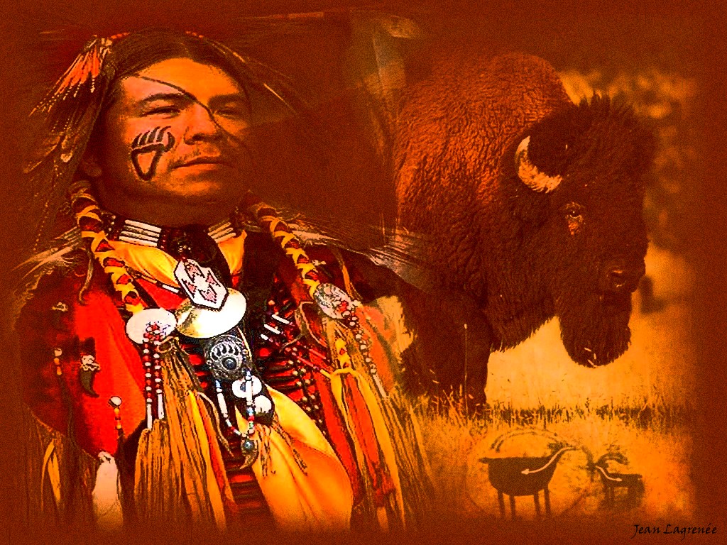 Wallpapers Digital Art Primal Humans Cheyenne & Bison