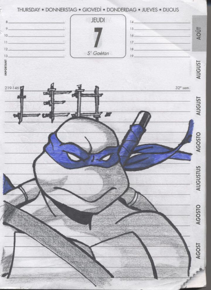 Fonds d'cran Art - Crayon Manga - Tortue Ninja Lonardo