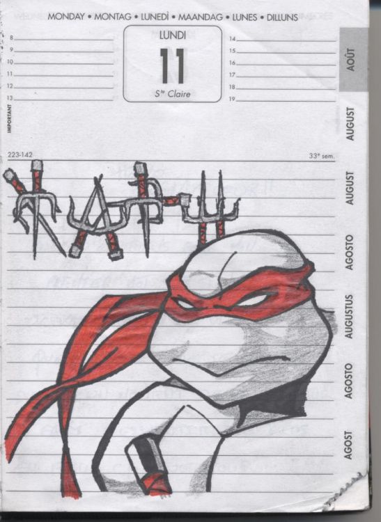 Fonds d'cran Art - Crayon Manga - Tortue Ninja Raphael