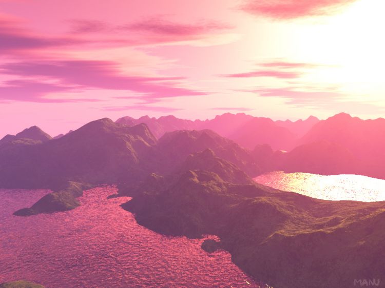 Fonds d'cran Art - Numrique 3D - Terragen Coeli purpurea