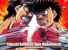 Fonds d'cran Manga Ruthay Hajime No Ippo Takeshi Sendo vs Ippo Makuno