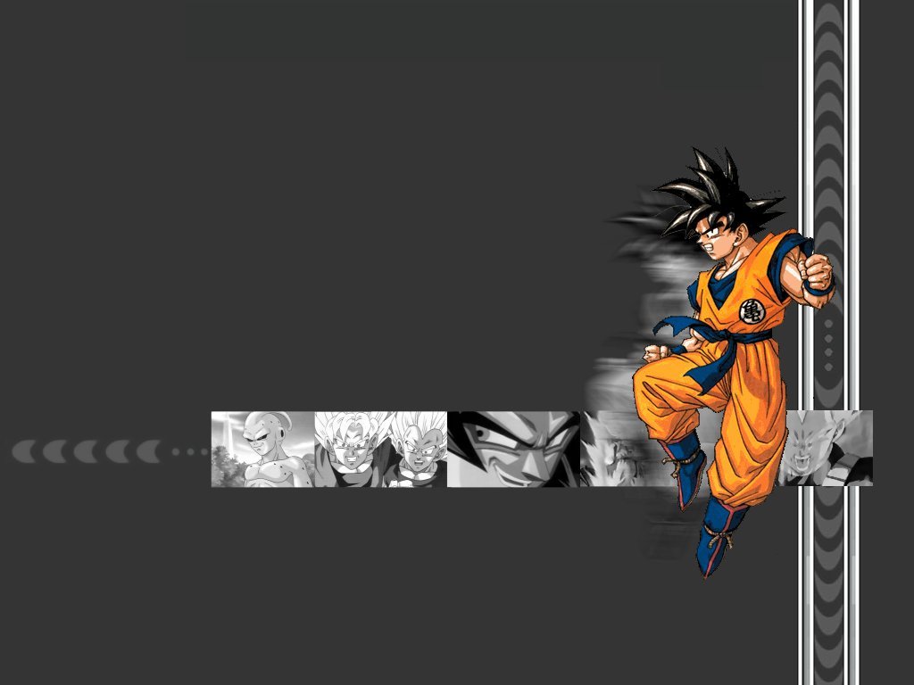 Fonds d'cran Manga Dragon Ball Z Sangoku (gris)