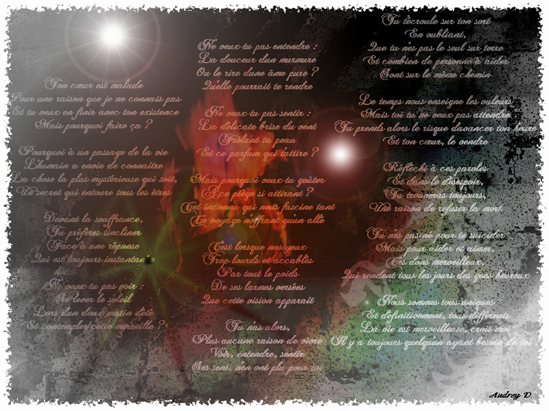 Wallpapers Digital Art Poetry - Texts Raison de vivre...