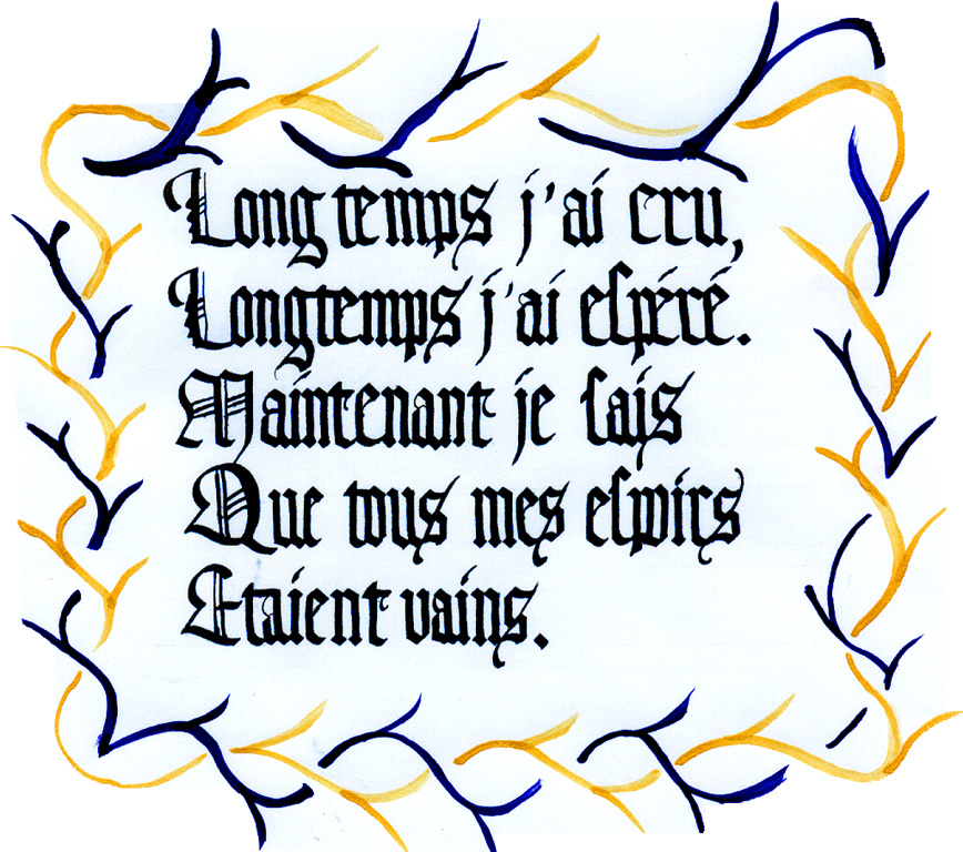 Fonds d'cran Art - Crayon Calligraphie Petit texte