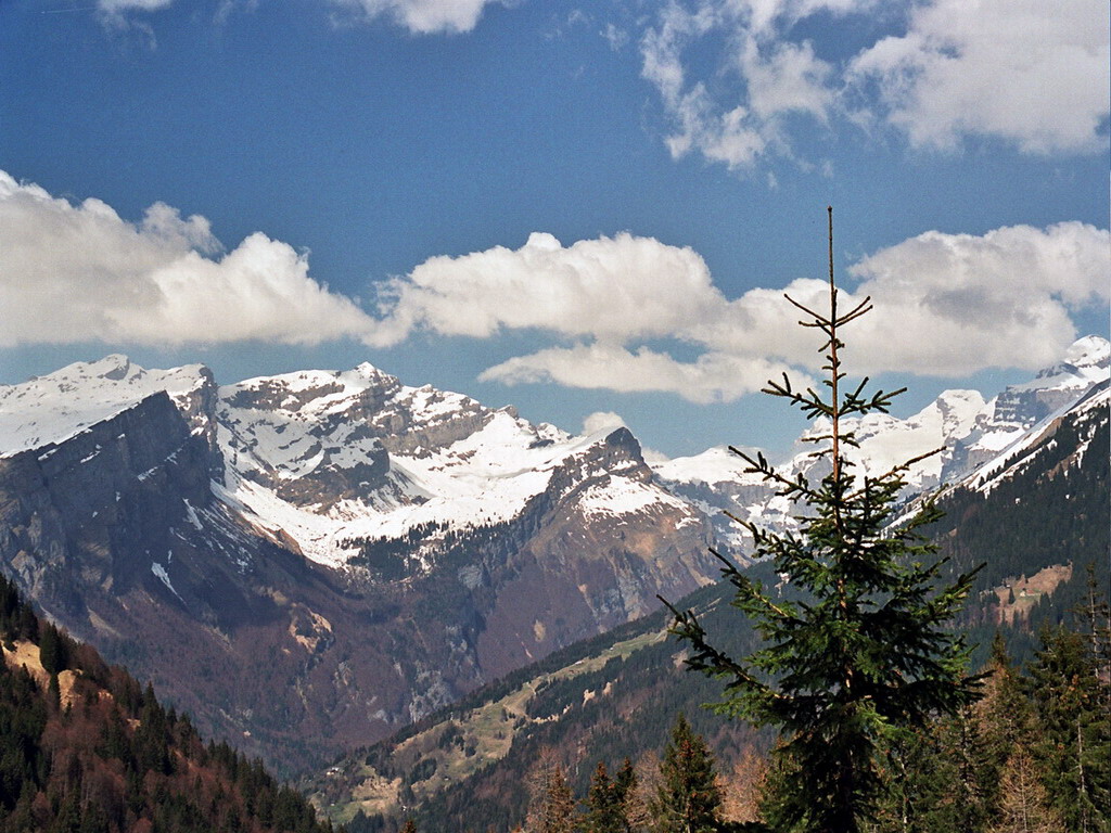 Fonds d'cran Nature Montagnes Le Grand Massif (Vue sur le chemin de la cascade d