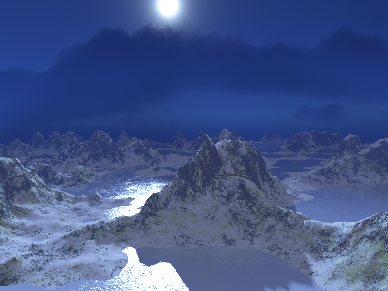 Wallpapers Digital Art 3D - Terragen Midnight solar