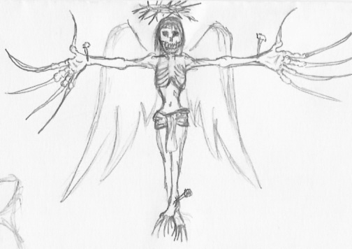 Fonds d'cran Art - Crayon Manga - Personnages antéchrist