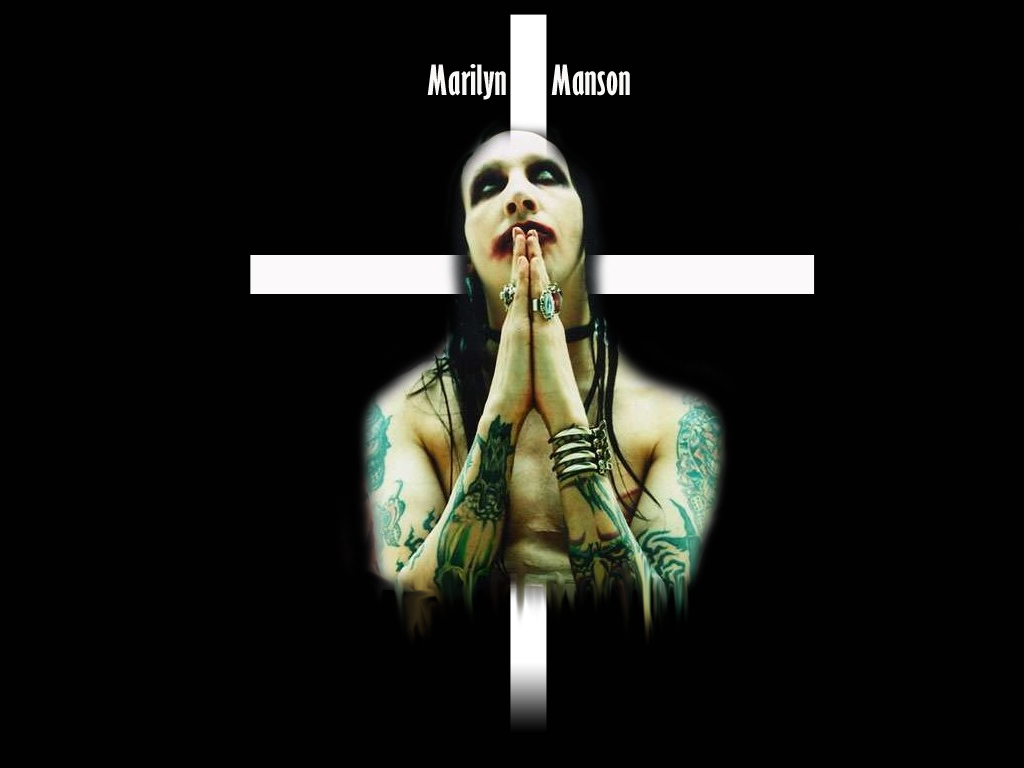 Fonds d'cran Musique Marilyn Manson croix