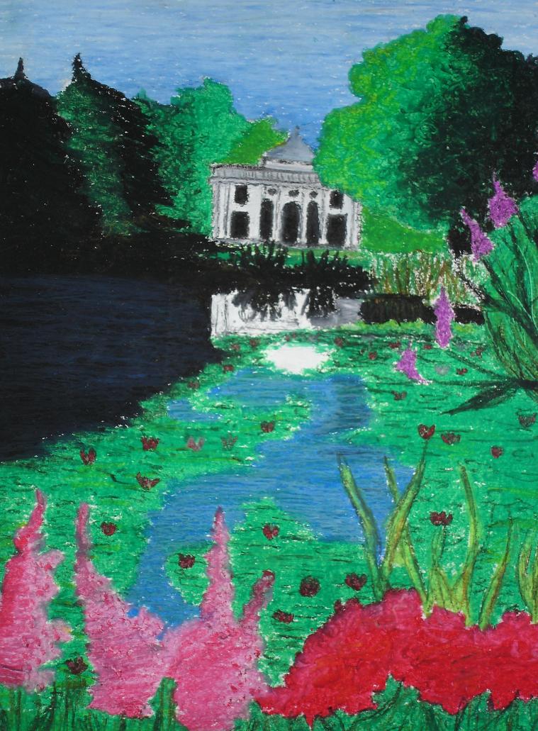 Fonds d'cran Art - Crayon Paysages jardin anglais