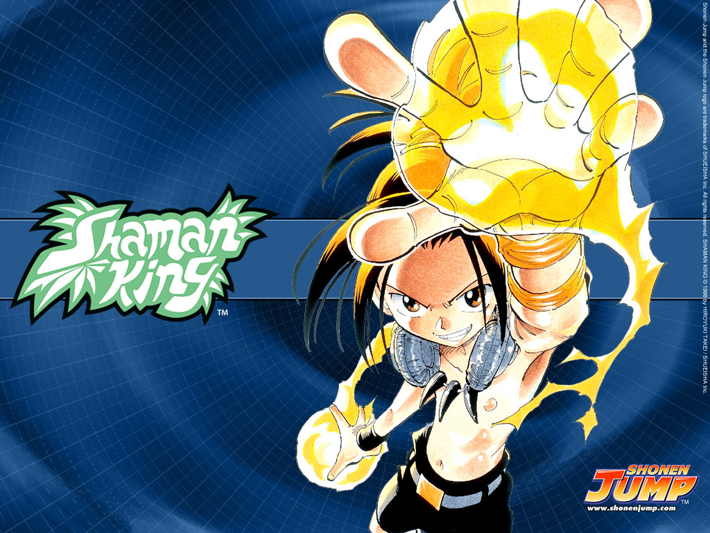 Wallpapers Manga Shaman King Yoh avec des esprits en mode boule humaine