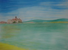 Fonds d'cran Art - Crayon paysage maritime